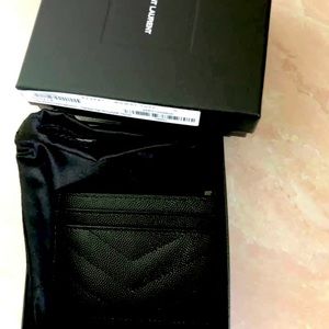 Brand New YSL cardholder black with gold hardware